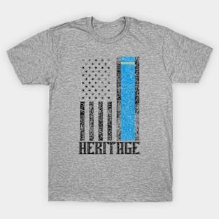 Aruba Hispanic Heritage destressed flag T-Shirt